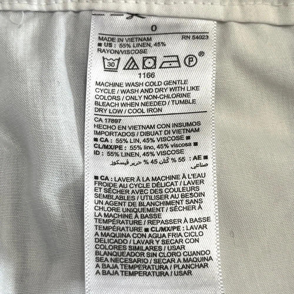 Old Navy Blue Black & White Striped Linen Blend Shorts Size 0